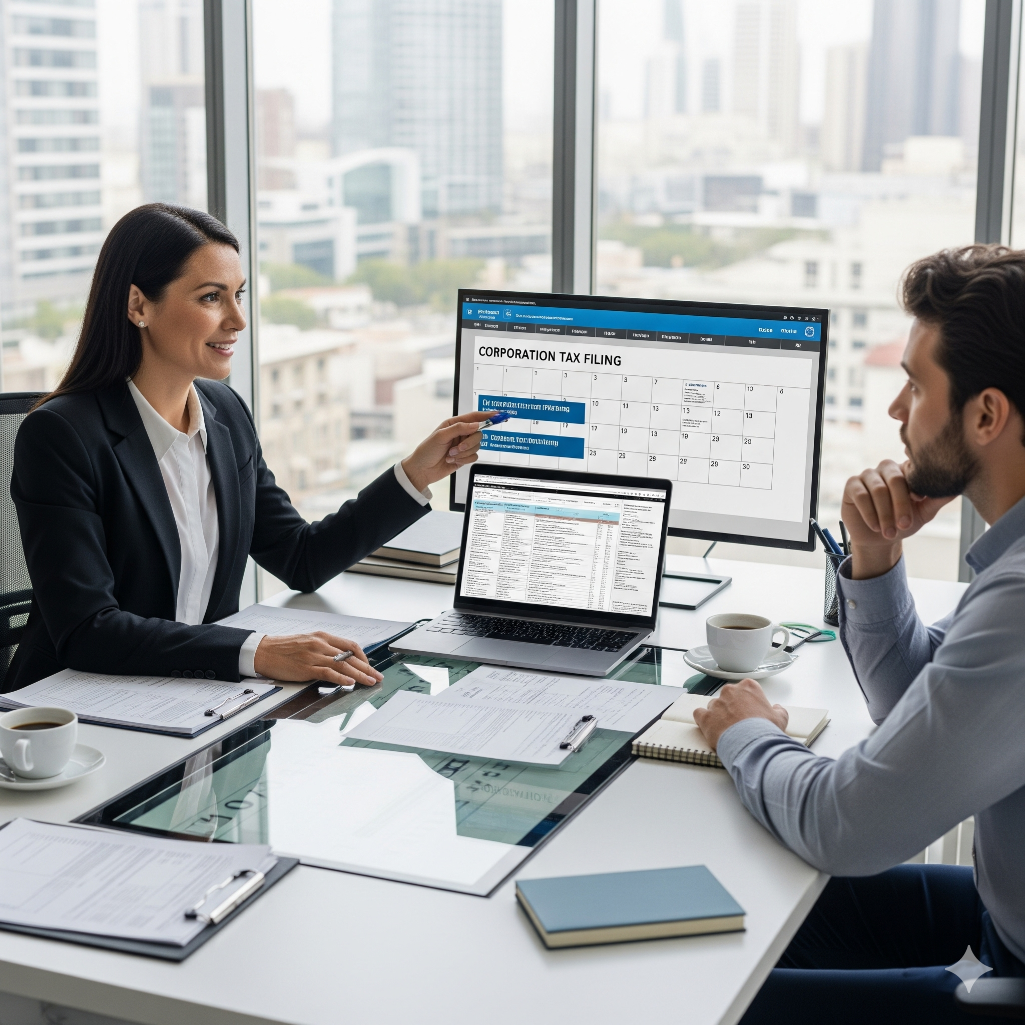 Corporation tax adviser preparing CT600 submission