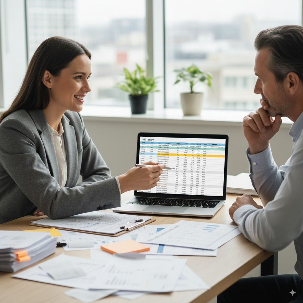 VAT specialist preparing quarterly return